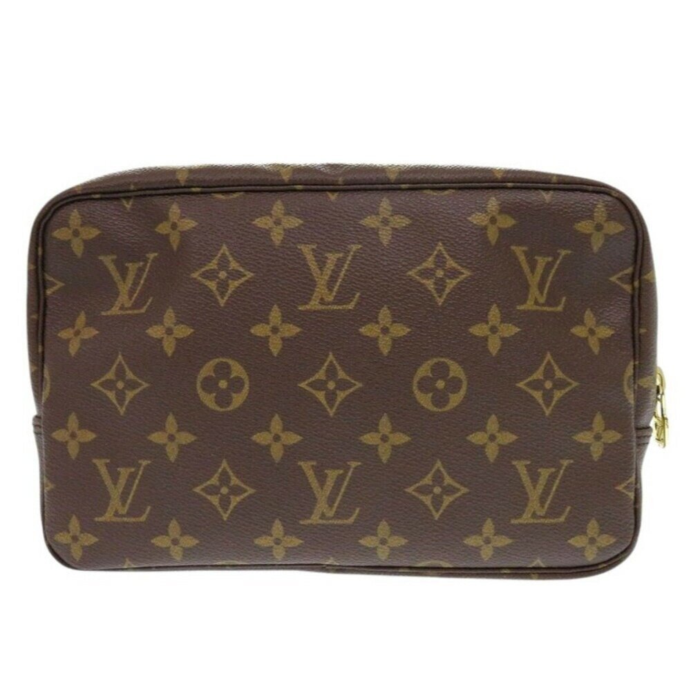 LOUIS VUITTON Authentic Brown Monogram Pouch - Picture 3 of 9